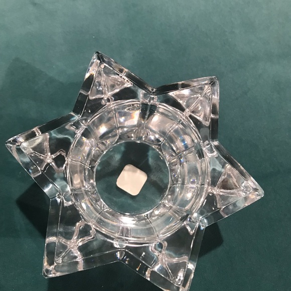 Party lite crystal six point star Tea-light Candle Holder 5Wx 2H - Picture 4 of 16